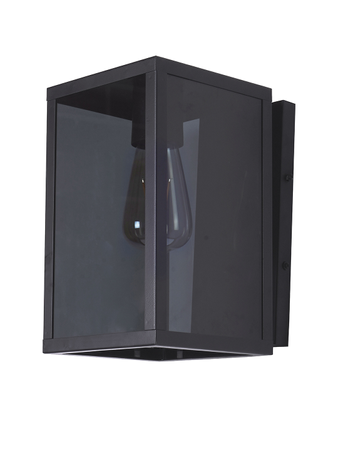 Contemporary Cuboid Black Glass Wall Light