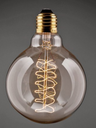 Vintage Big Globe Helix Filament Bulb