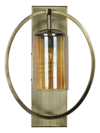Oval Ring with Cylindrical Glass Contemporary Wall Light