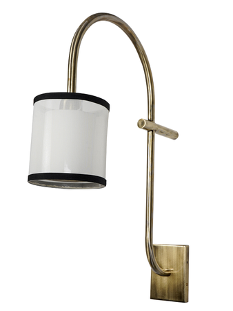 Golden Gooseneck Barn Light Fixture With Long Extension Arm - Wall Lamp, Vintage, Antique Style