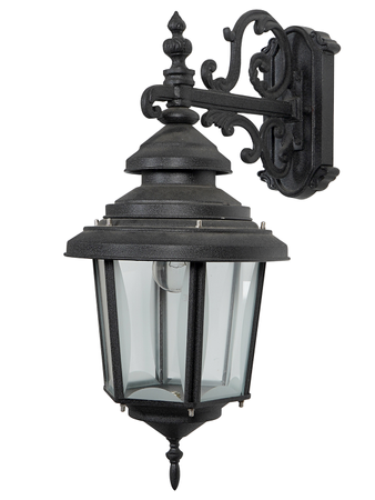 Crinkle Black Large Aluminium Outdoor Wall Sconce