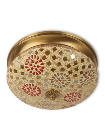 Tilak Mosaic Brass Ceiling Lamp - Large