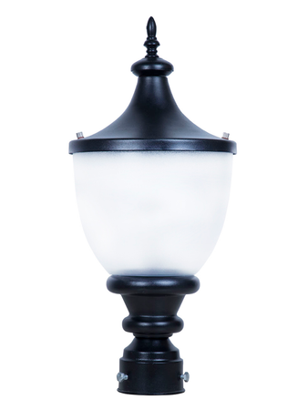 Classic Black with Frosted Acrylic Outdoor Gate Light