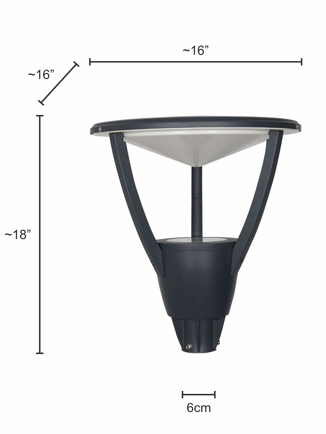 Urban 25 Watt LED Outdoor Gate Light in Cast Aluminium with Warm White